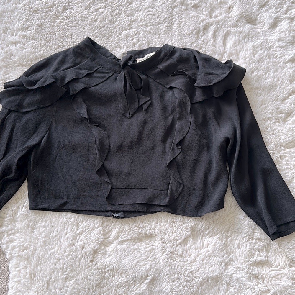 For Love & Lemons black ruffle crop